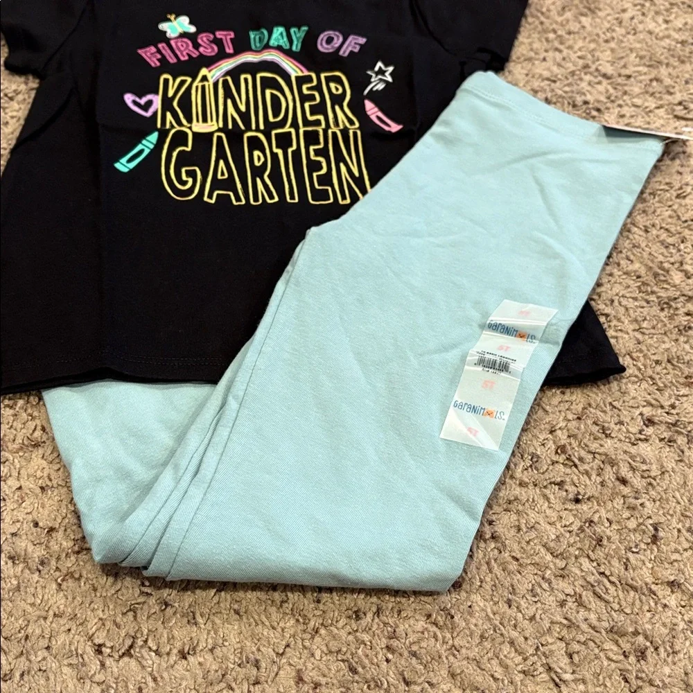 Garanimals Light Blue Leggings and kindergarten tee